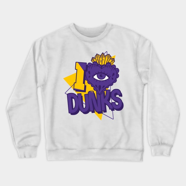 Love to Dunk Court Purple University Gold Crewneck Sweatshirt by funandgames